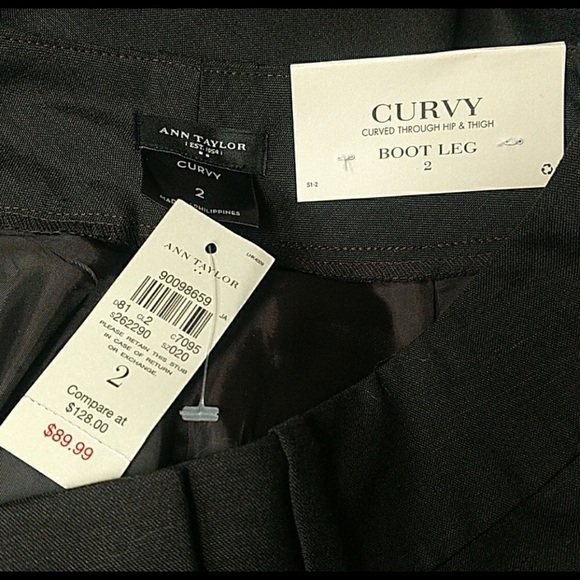 NWT! Ann Taylor Curvy Bootcut Pants, 2 - Picture 2 of 2